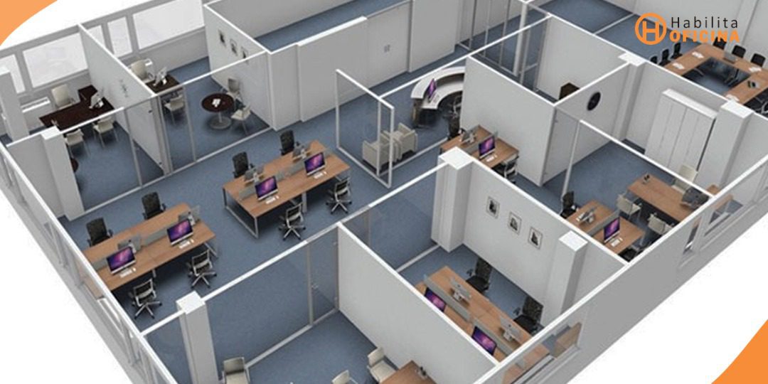 espacio de la oficina en habilitación